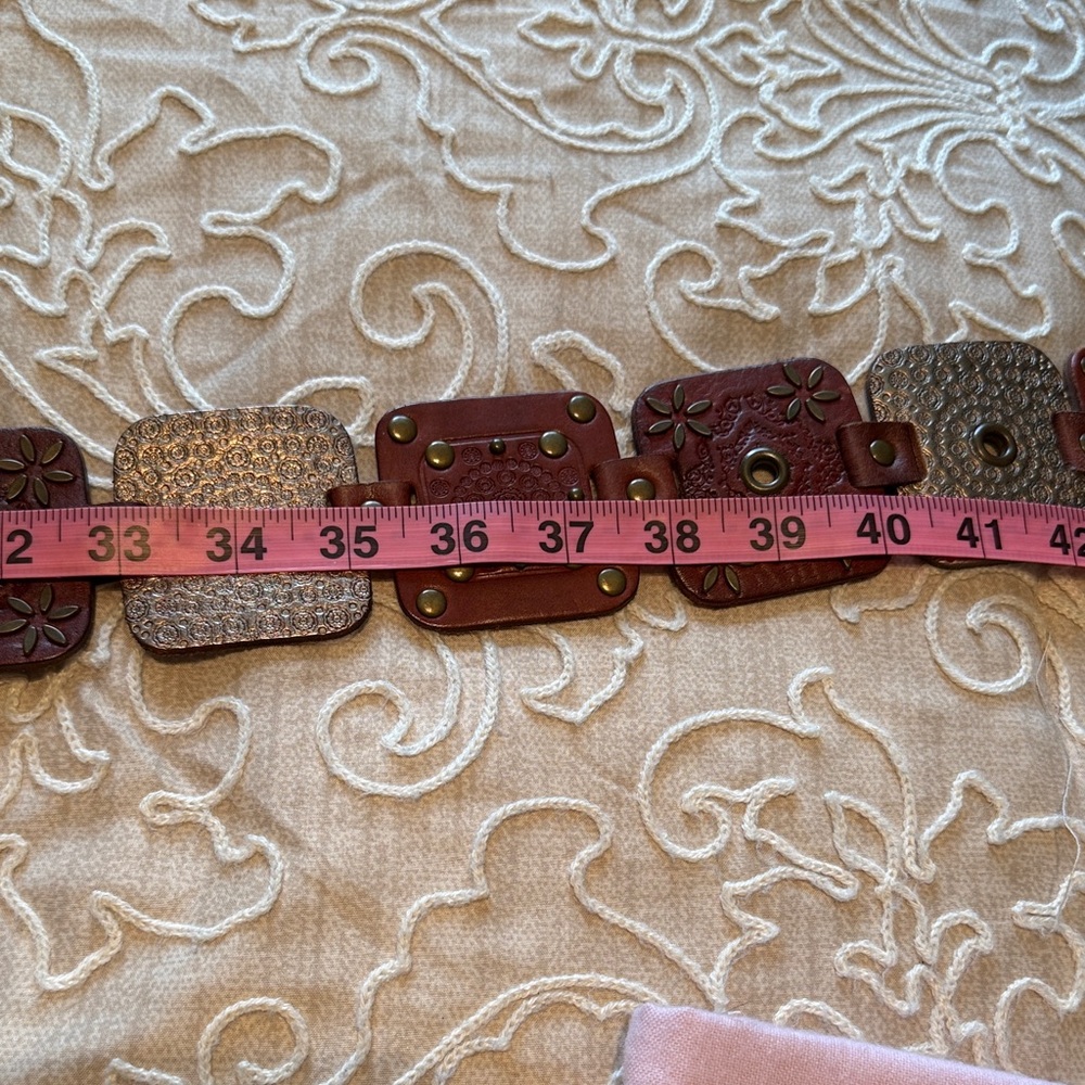 Artisan Leather Patchwork Belt - image 7